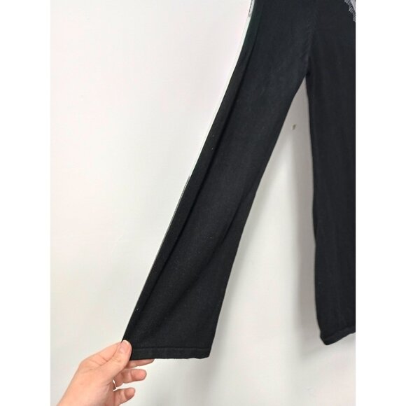 Y2K Cache Sweater Womens Medium Black Embroidered BOHO Long Sleeve V-Neck - Picture 5 of 7